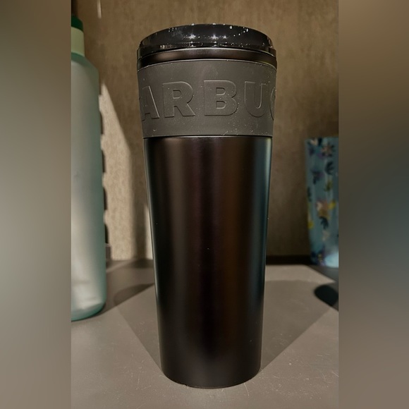 Starbucks New 2023 Matt Black Stainless Steel Rubber Grip Cold Brew Cup Tumbler - Picture 10 of 11
